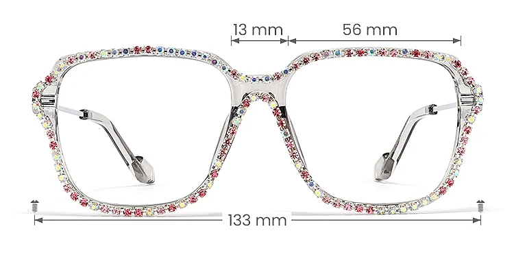 Like grey colorful   Plastic  Eyeglasses, size view