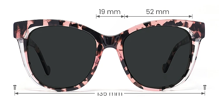 Kisa pink tortoise   Plastic  Sunglasses, size view