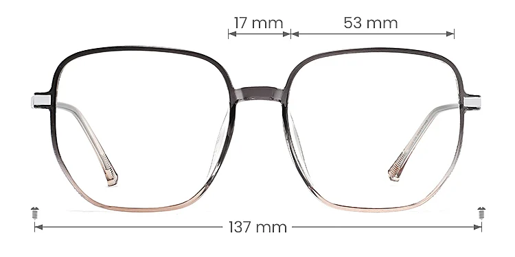 Carolyn grey brown   Plastic  Eyeglasses, size view