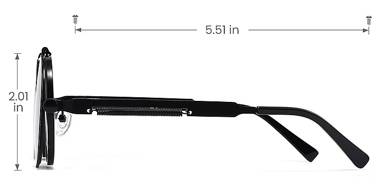 Frank black   Metal  Sunglasses, size view