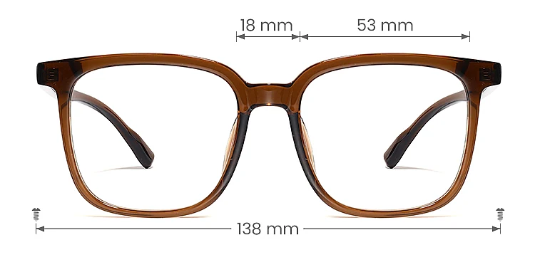 Leon brown   Plastic  Eyeglasses, size view