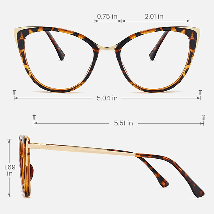 Lucissa warm tortoise   Plastic  Eyeglasses, size view