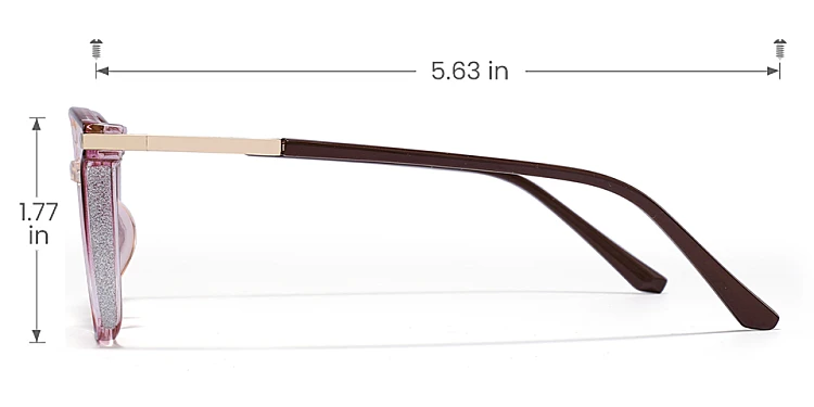 Sissie red clear pink   Plastic  Eyeglasses, size view