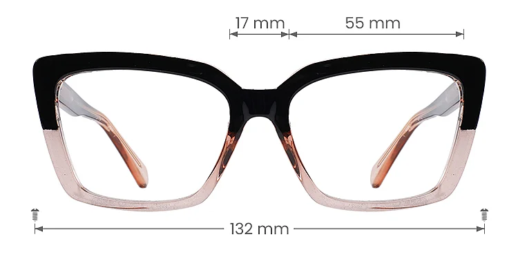 Torah black champagne   Plastic  Eyeglasses, size view