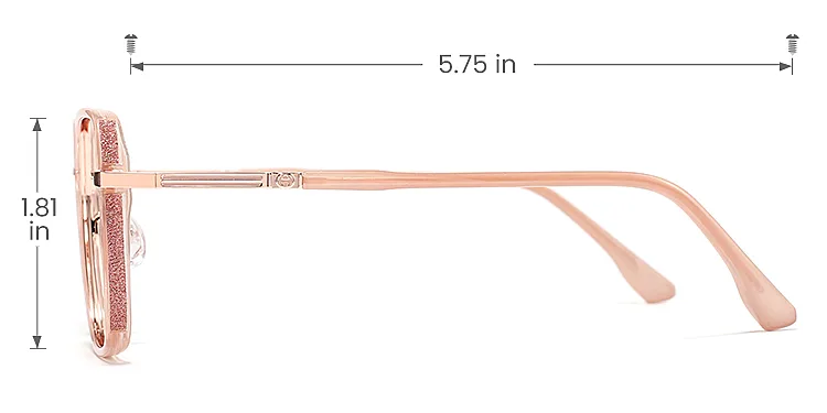 Lowy champagne   Plastic  Eyeglasses, size view
