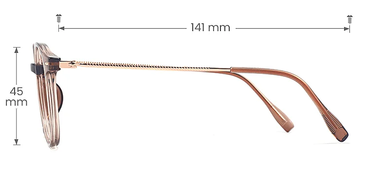 Jett brown   Plastic  Eyeglasses, size view