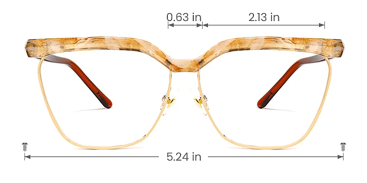 Patricia brown floral   Plastic  Eyeglasses, size view