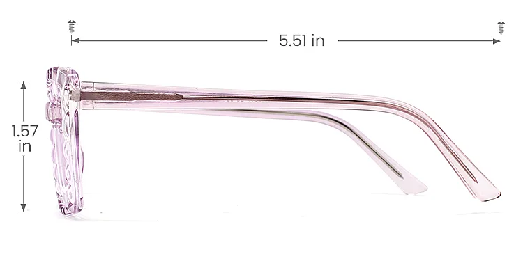 Larow lavender   Plastic  Eyeglasses, size view