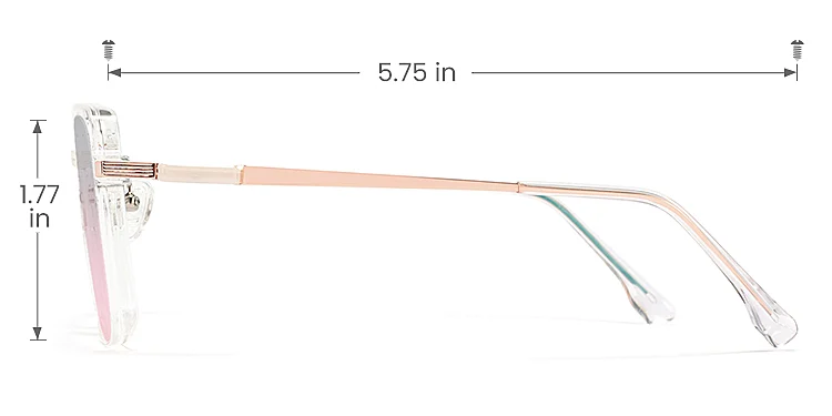 Sandy clear   Plastic  Sunglasses, size view