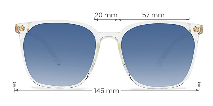 Eleanor clear   TR90  Sunglasses, size view