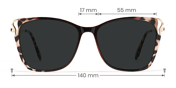 Wallis petal tortoise   TR90  Sunglasses, size view