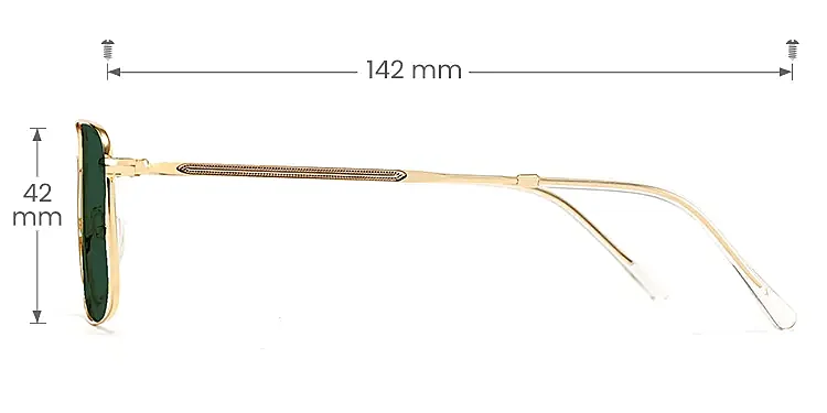 Brac gold   Metal  Sunglasses, size view