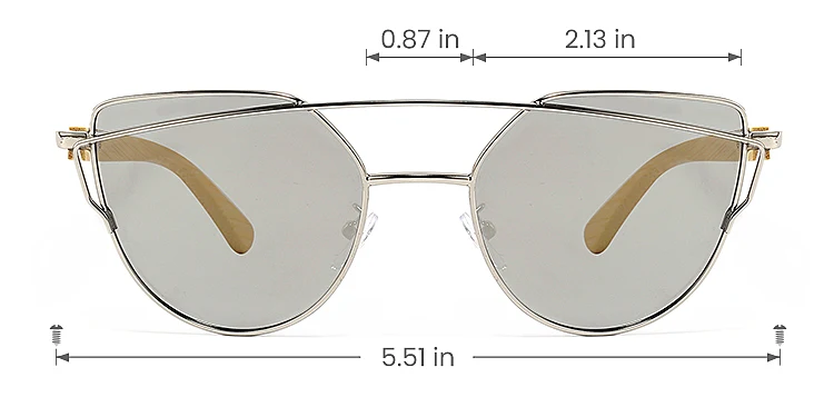 Mabel silver   Metal  Sunglasses, size view
