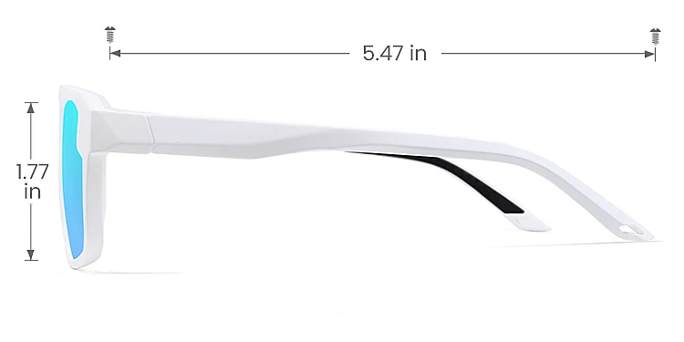 Elijah white   TR90  Sunglasses, size view