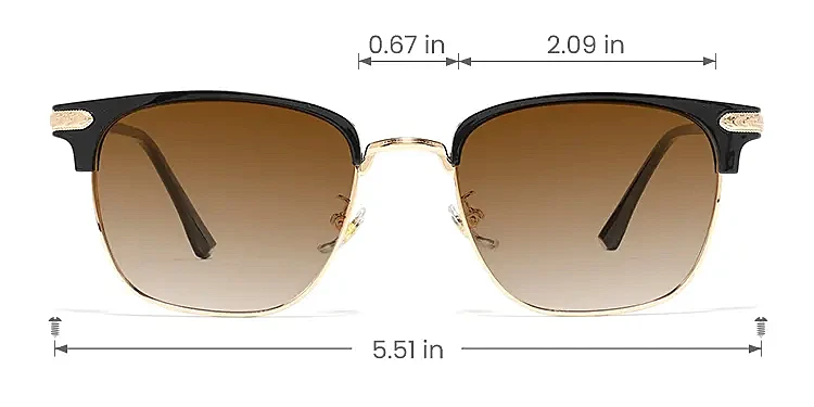 Reiz black gold   Metal  Sunglasses, size view