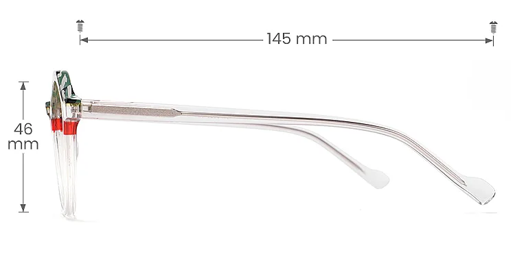 Sierra clear green tortoise   Plastic  Eyeglasses, size view