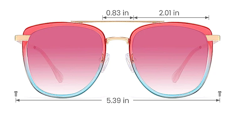Simi red blue   Plastic  Sunglasses, size view