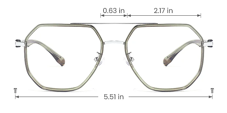 Soleil green   Plastic  Eyeglasses, size view
