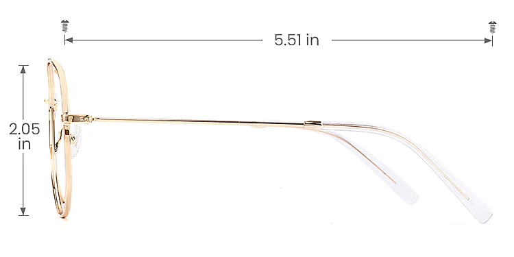 Anais gold   Metal  Eyeglasses, size view