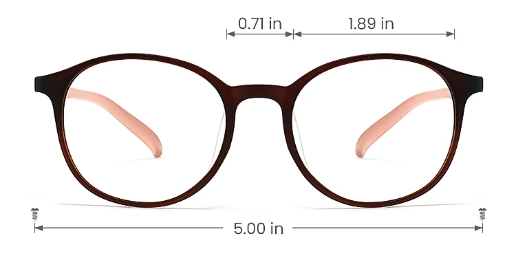 Mika brown pink   Plastic  Eyeglasses, size view