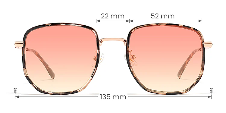 Clady champagne tortoise   Plastic  Sunglasses, size view