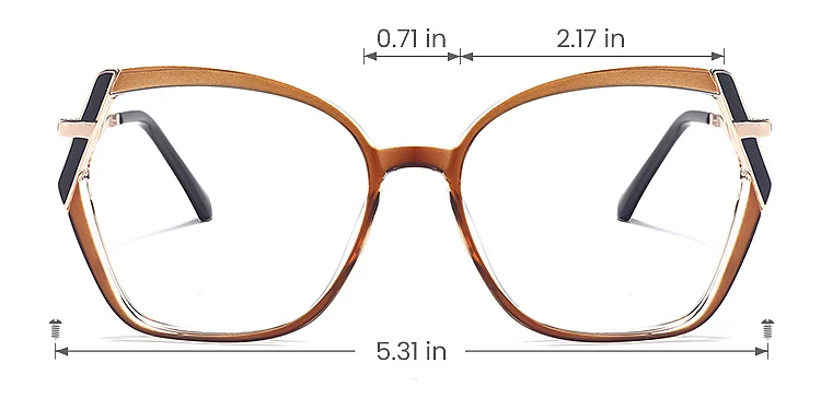 Meral brown   TR90  Eyeglasses, size view