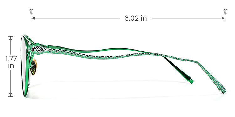 Cobra green   Metal  Sunglasses, size view