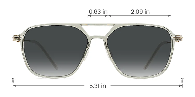 Heimann clear green   Plastic  Sunglasses, size view