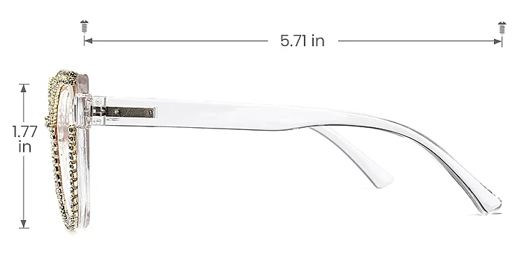 Seraphina brown   Plastic  Eyeglasses, size view