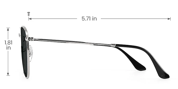 Joslyn silver   Metal  Sunglasses, size view