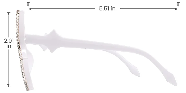 Jenna white   Plastic  Sunglasses, size view