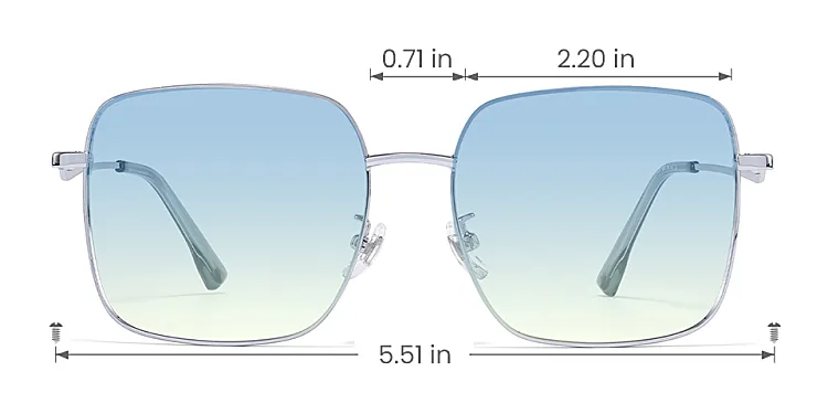 Dorothy silver   Metal  Sunglasses, size view