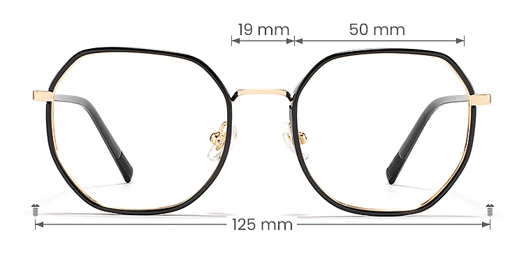Lovely black   Plastic  Eyeglasses, size view