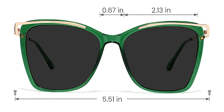 Cili green   Plastic  Sunglasses, size view