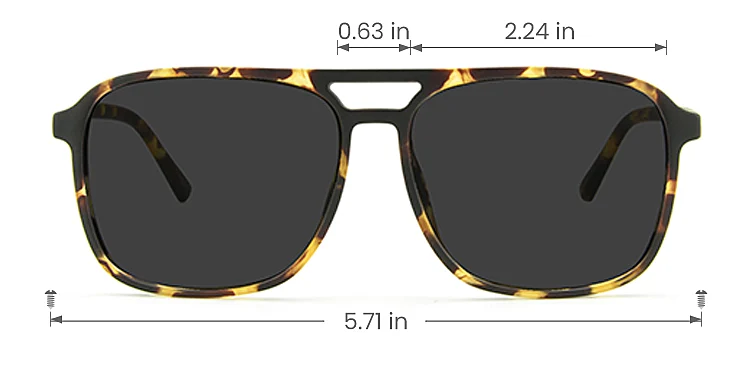 Bess warm tortoise   TR90  Sunglasses, size view