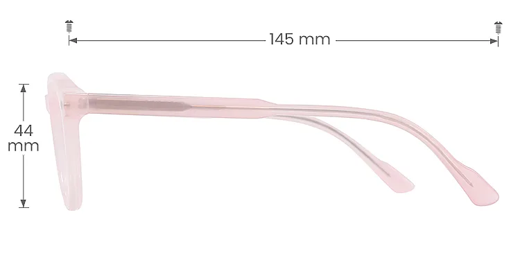 Carley pink   Acetate  Eyeglasses, size view