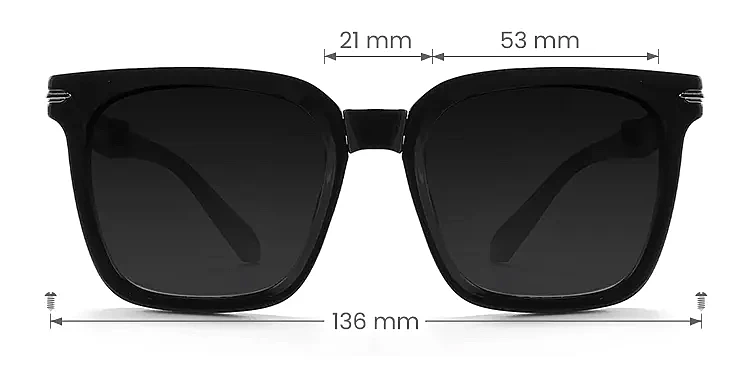 Joya black   Plastic  Sunglasses, size view