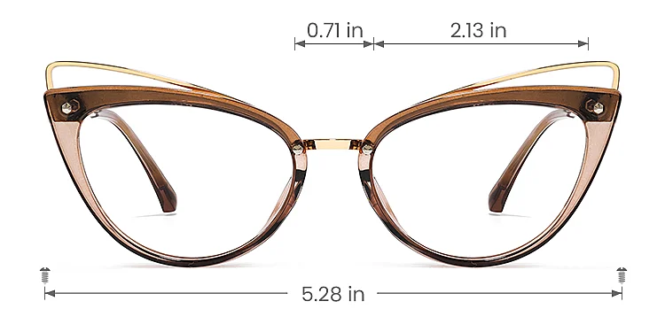 Parcae brown   Plastic  Eyeglasses, size view