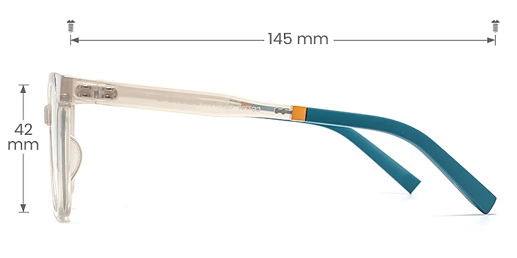 Hoey light champagne   Plastic  Eyeglasses, size view