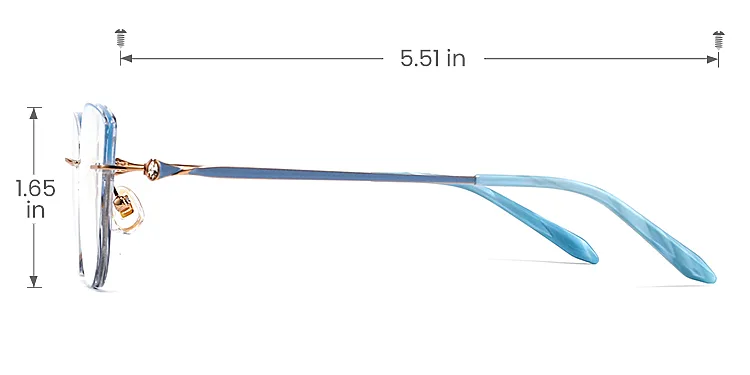 Dionna gold   Titanium  Eyeglasses, size view