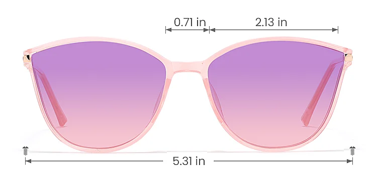Darleen coral   Plastic  Sunglasses, size view
