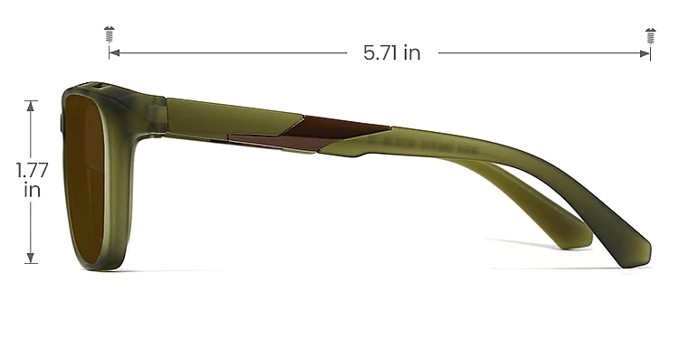 Daniel brown striped   TR90  Sunglasses, size view