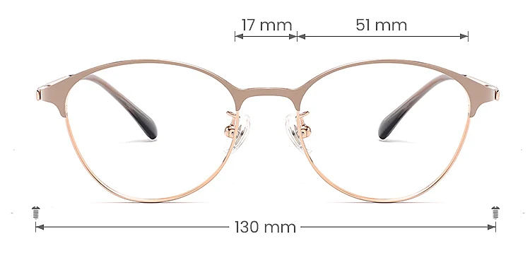 Elowen khaki gold   Titanium  Eyeglasses, size view