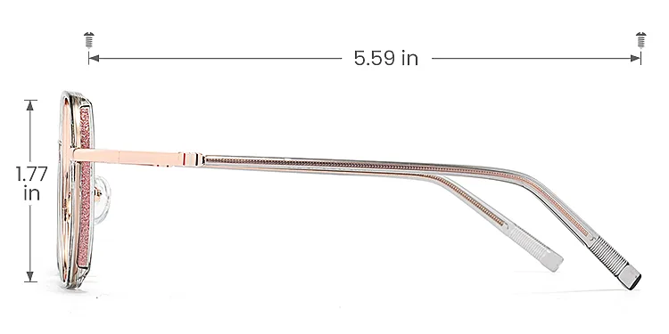 Lovely grey   Plastic  Eyeglasses, size view