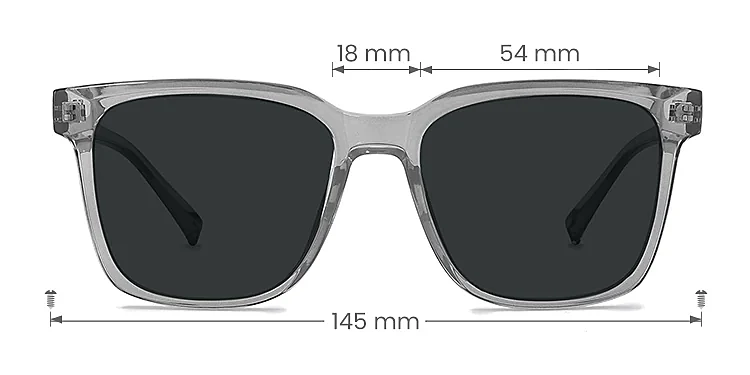 Luke grey   TR90  Sunglasses, size view