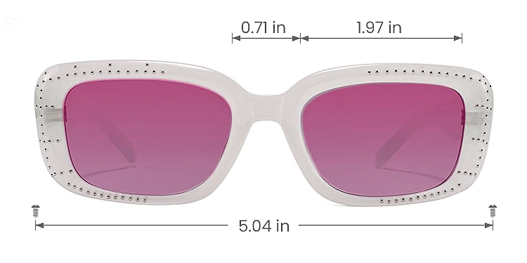 Amina white   Plastic  Sunglasses, size view