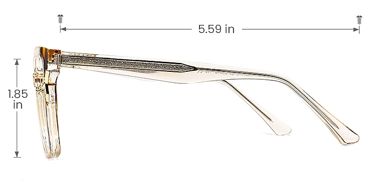 Jadyn champagne warm tortoise   TR90  Eyeglasses, size view