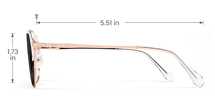 Kori rose gold   Metal  Sunglasses, size view