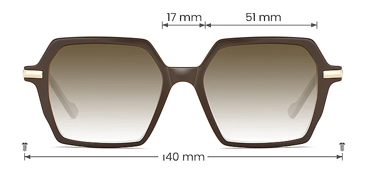 Bexley chocolate   Plastic  Sunglasses, size view