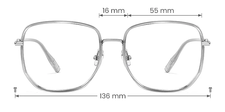 Charlie grey   Plastic  Eyeglasses, size view